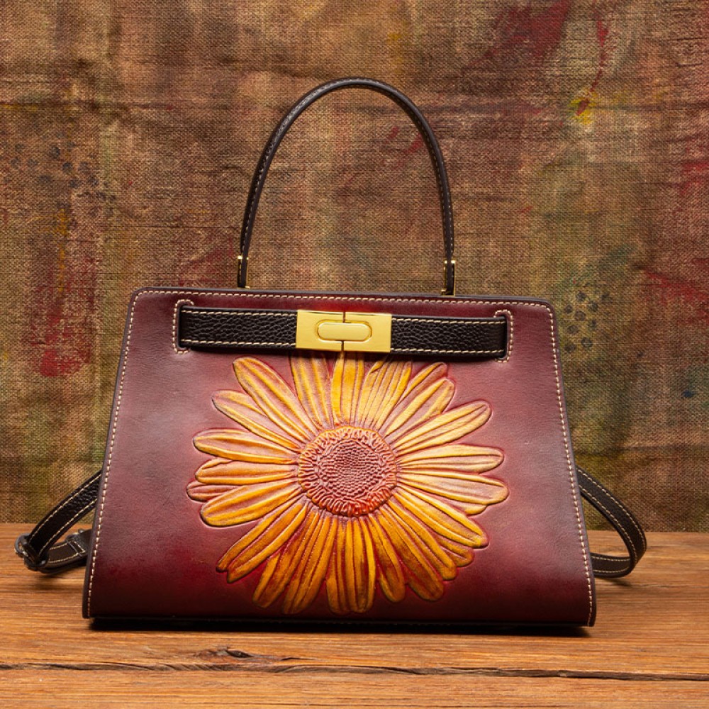 New Versatile Women's Shoulder Bag Casual Genuine Leather Handmade Handbag
