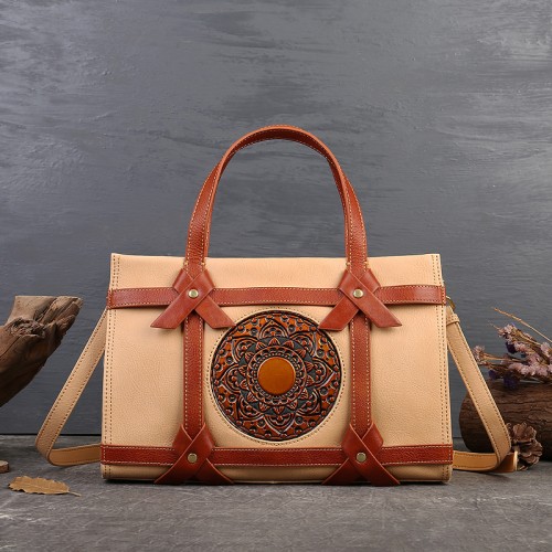Leather Handbags Ladies Retro Elegant Shoulder Messenger Bag 