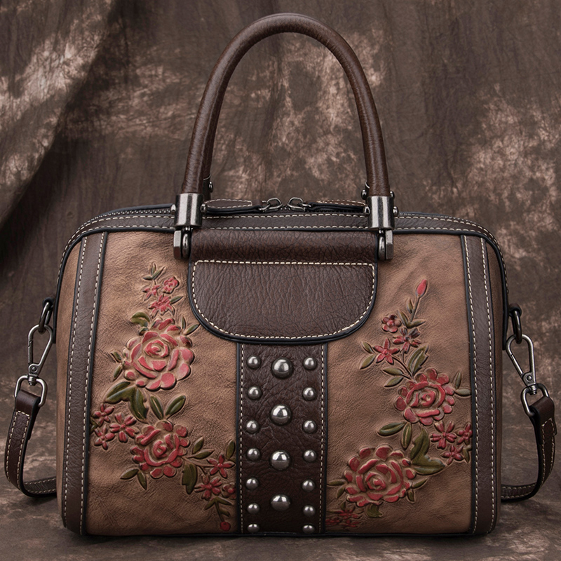 Vintage Genuine Leather Ladies Handbags Women Messenger Bags Totestassel Designer CrossBody