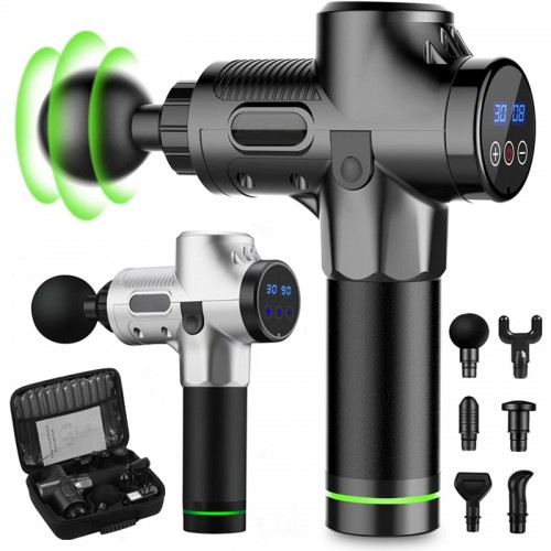 Massage Gun Deep Tissue Percussion Muscle Massager For Pain Relief 30 Speeds LCD