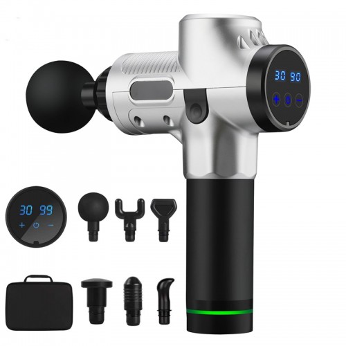 New LCD Display Massage Gun  Rechargeable Deep Tissue Percussion Muscle Massager