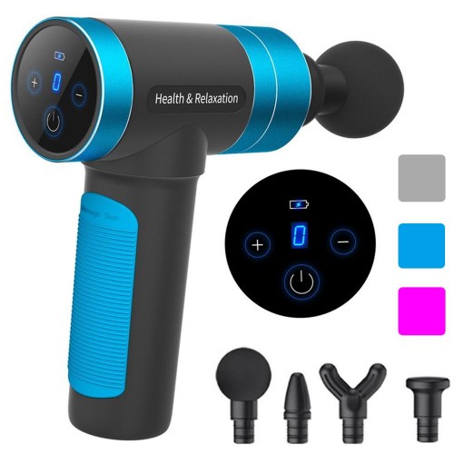 LCD Display Massage Gun Deep Muscle Massager Body Massage Exercising 