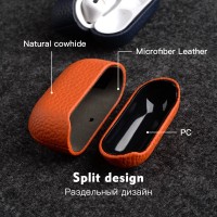 Luxury Leather Airpods Case Pro With Leather Hand Strap and Neck Lanyard Keychain